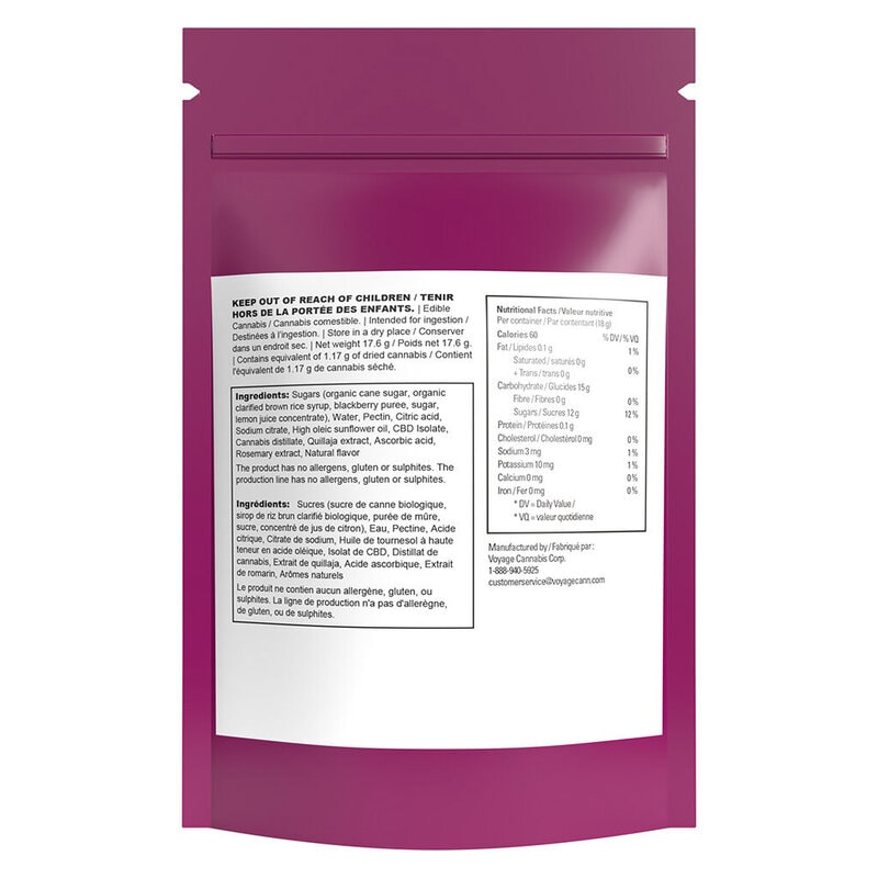 Rapid Blackberry Lemonade 1:2 CBD Soft Chews <br>10mg THC | 20mg CBD - Image 3