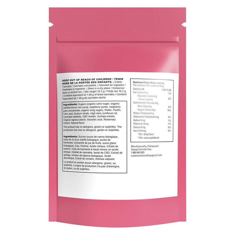 Rapid Raspberry White Chocolate 1:1 Soft Chews <br>4 Pack <br>10mg THC | 10mg CBD - Image 3