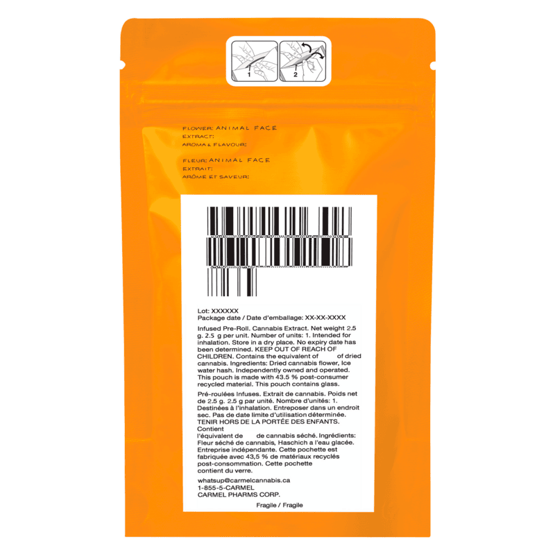 Animal Face Infused Blunt 1x2.5g <br>Sativa <br>33.9% - Image 3