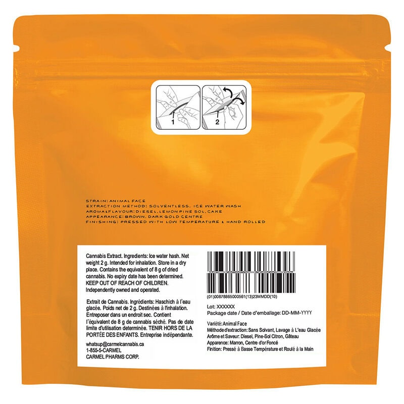 Carmel Traditional Hash 2g Montrose Cannabis