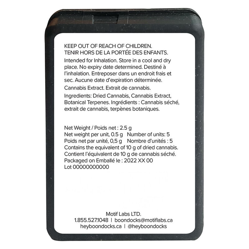 Smokies Live Resin Infused Natural Pre-Rolls 5 Pack <br>Sativa <br>32.7% - Image 3