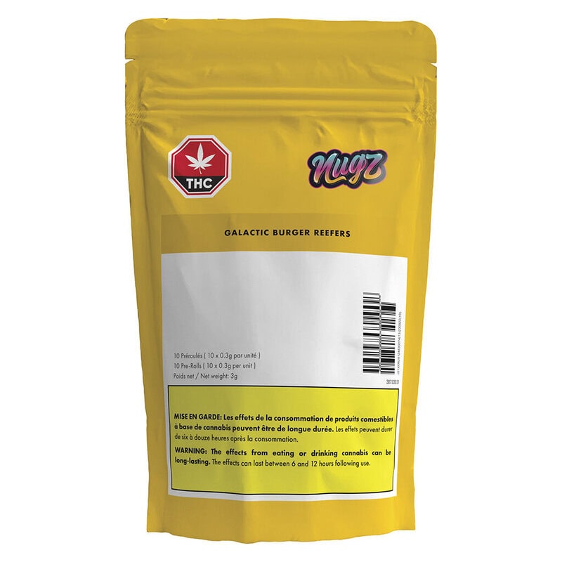 Galactic Burger Reefers Pre-Rolls 10 Pack <br>Indica <br>21.9% - Image 2