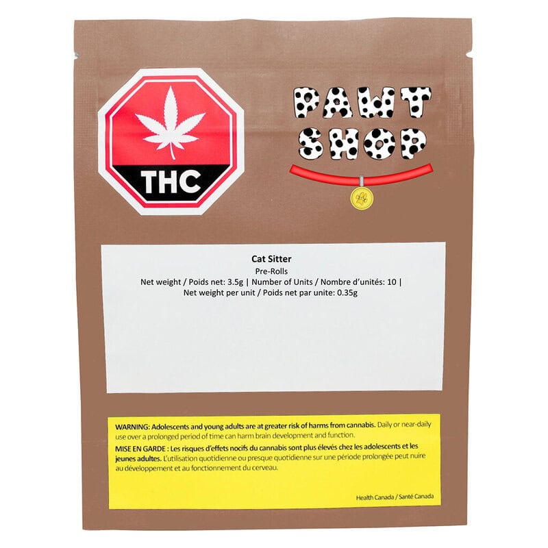 Cat Sitter Pre-Rolls 10 Pack <br>Indica <br>26.6% | 3.6% Terps - Image 2