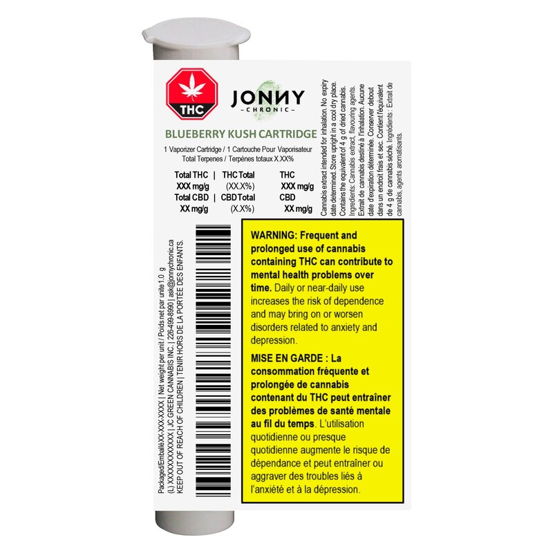 Blueberry Kush 510 1g <br>Indica <br>90% - Image 3