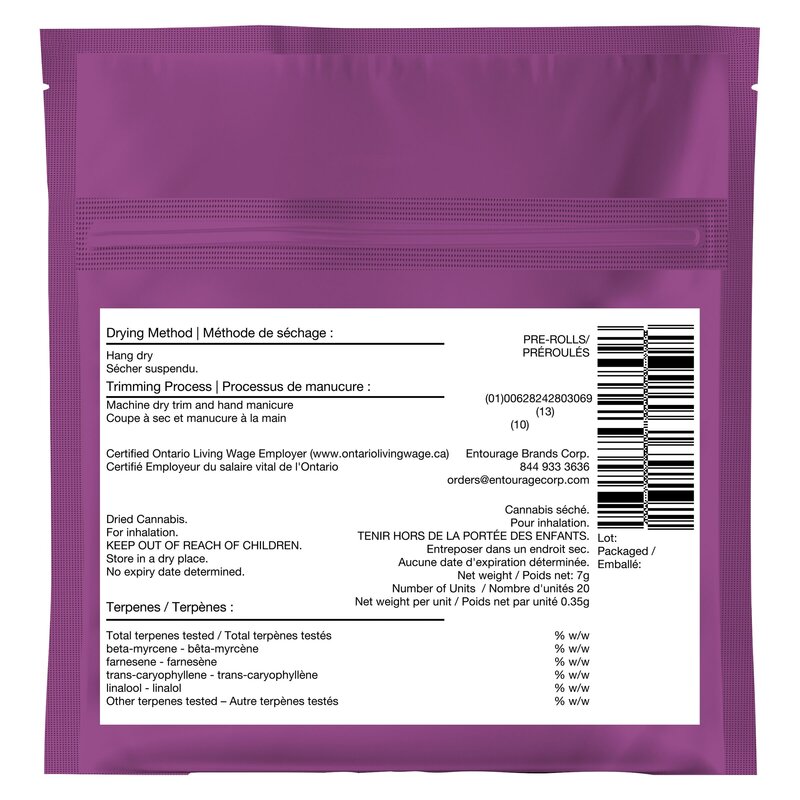 Mango Haze CBD Pre-Rolls 20x0.35g <br>CBD <br>THC 6.4% | CBD 11.7% <br>1.56% Terps - Image 4