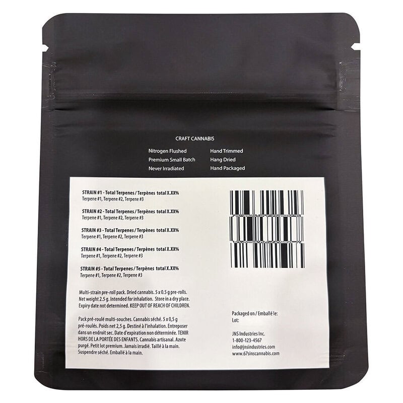 67 Artisan Reserve Pre-Rolls(Permanent Push Pop) 5 Pack <br>Indica <br>31.50% | 2.40% Terps - Image 3