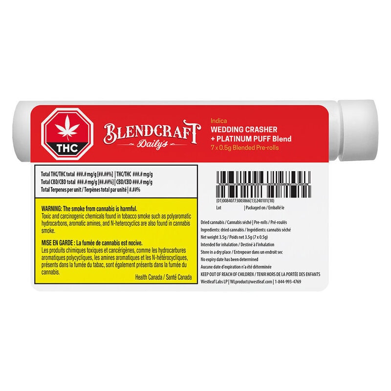 Daily's Indica (Wedding Crasher x Platinum Puff) Pre-Rolls 7 Pack <br>27.2% - Image 3