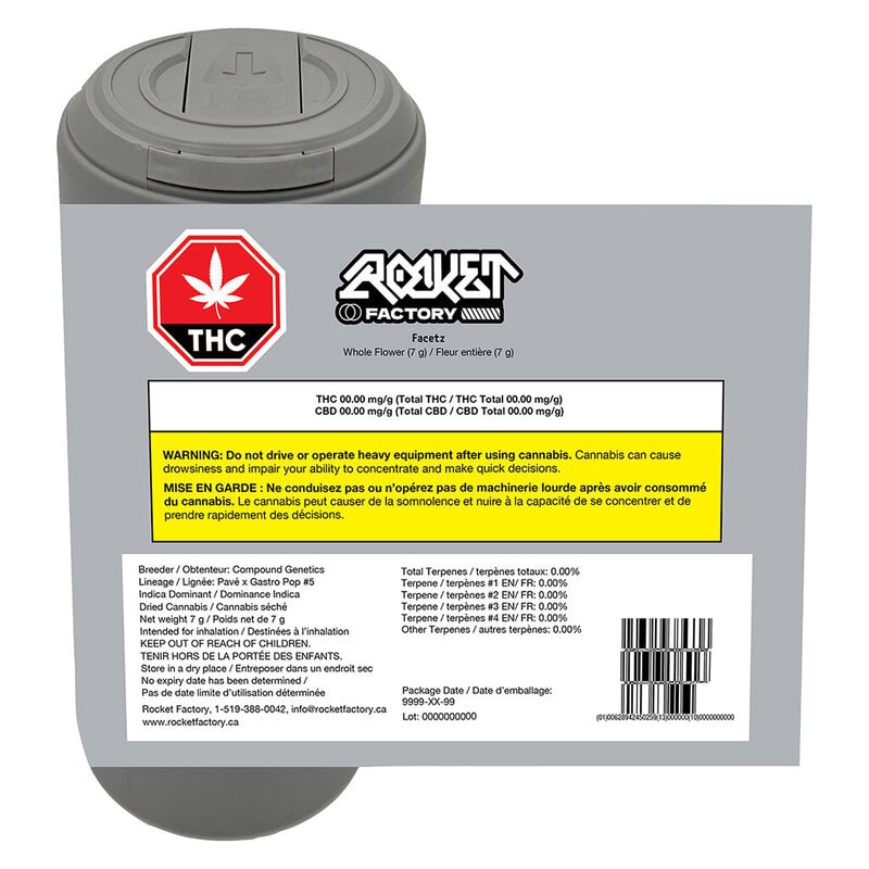 Rocket Factory Facetz 7g Montose Cannabis.