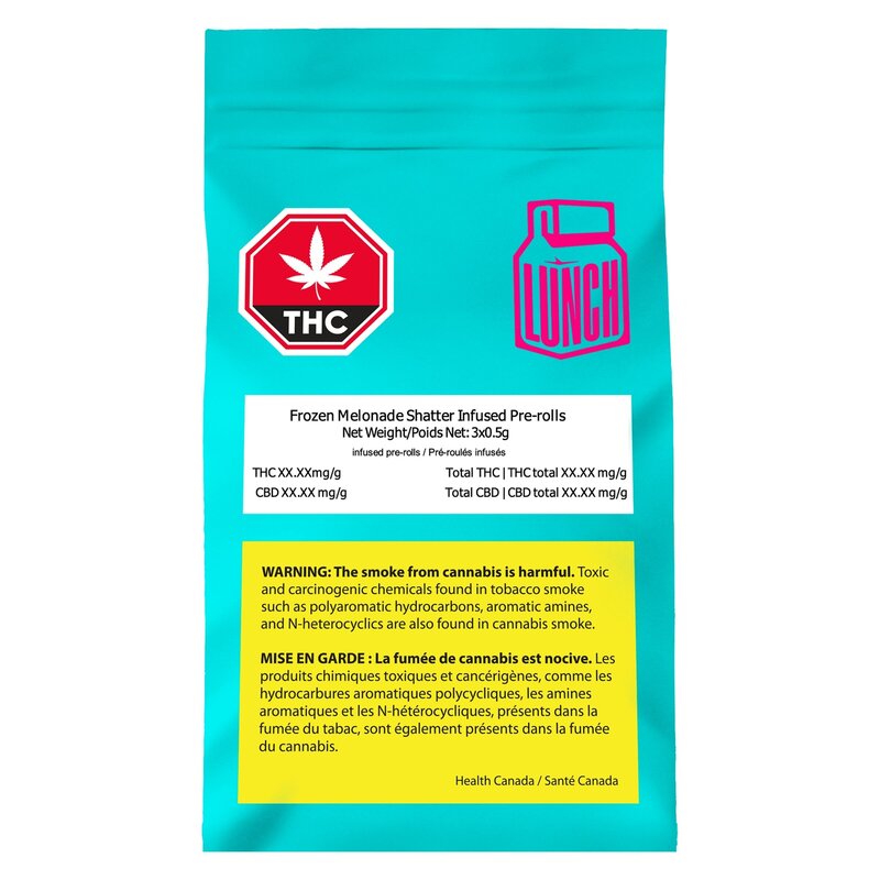 Lunch Frozen Melonade Shatter Infused Pre-Roll 3 Pack Montrose Cannabis
