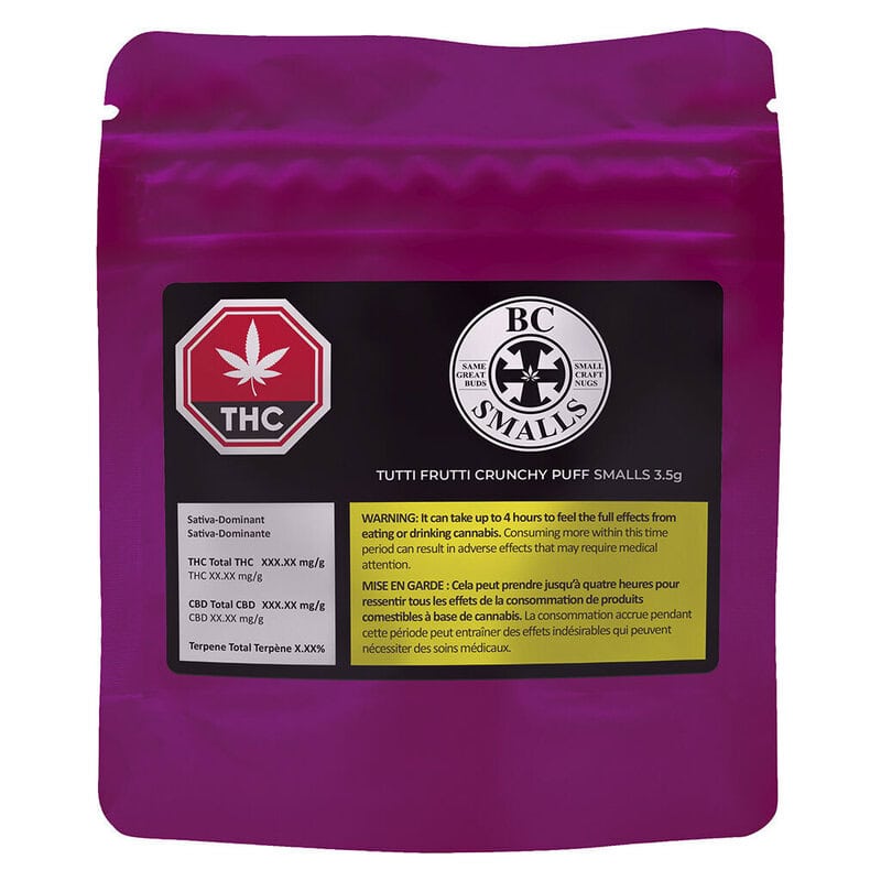 BC Smalls Tutti Frutti Crunchy Puff Smalls 3.5g montrose cannabis