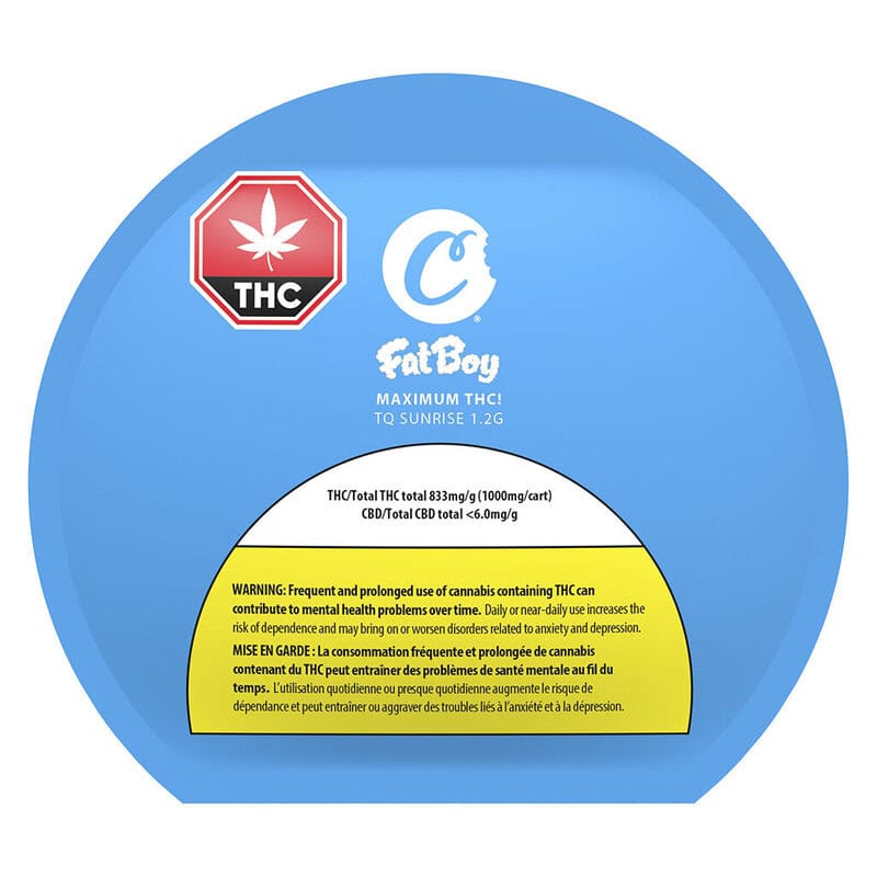 TQ Sunrise Fat Boy 1.2g 510 <br>Sativa <br>83.3% - Image 2