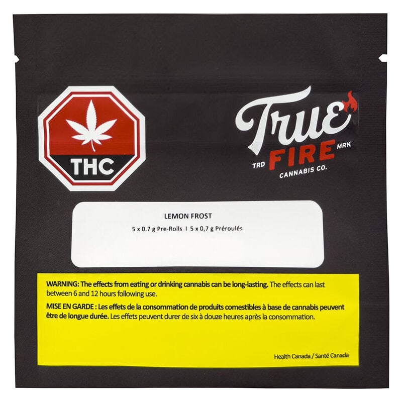 Lemon Frost Pre-Rolls 5 Pack <br>Sativa <br>30.5% - Image 2