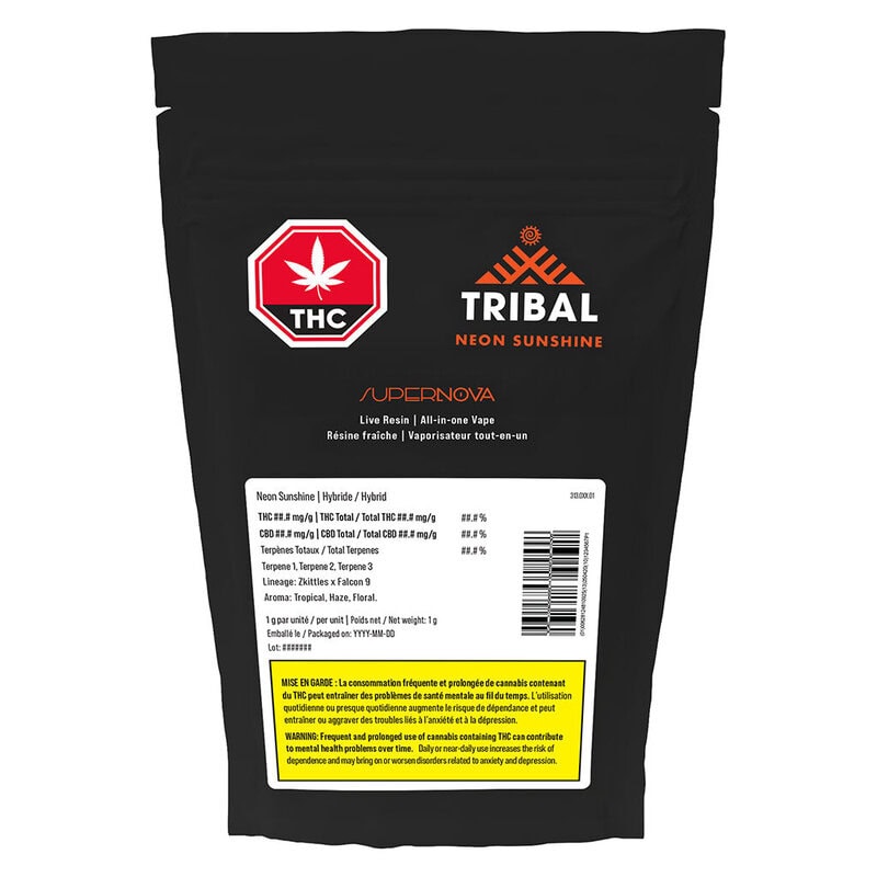 Neon Sunshine Supernova Live Resin 1g AIO by Tribal–