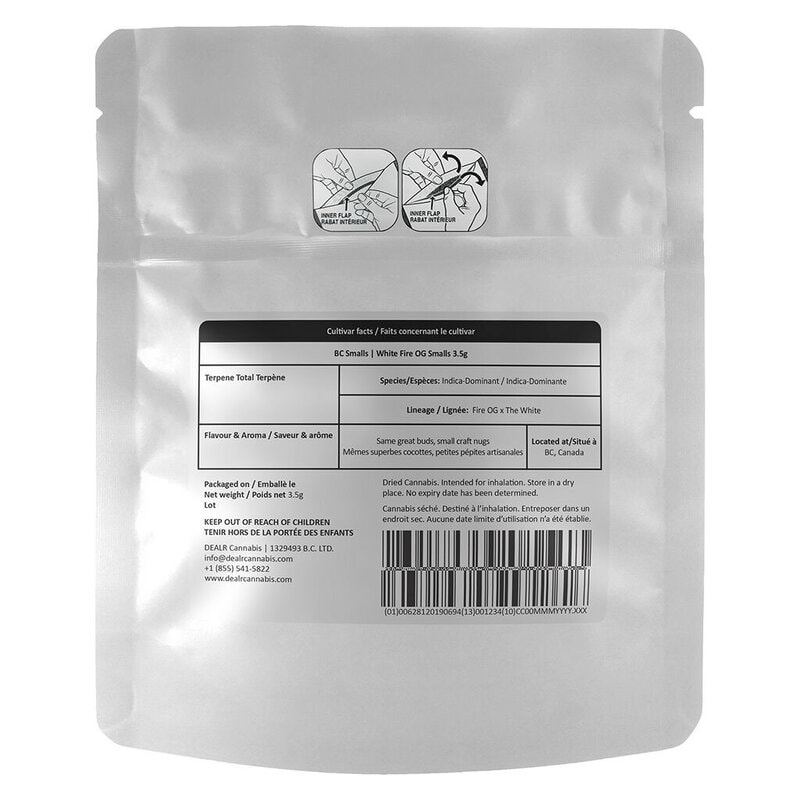 White Fire OG Smalls 3.5g by BC Smalls