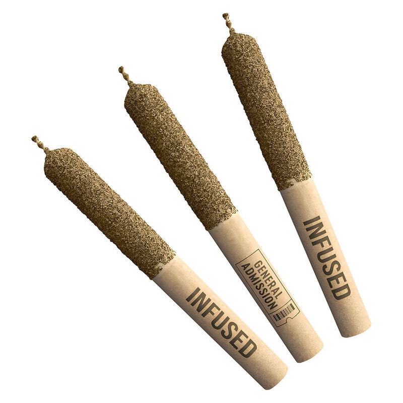 Blackberry Jam Diamond Infused Pre-Rolls 3 Pack <br>Indica <br>61.5%