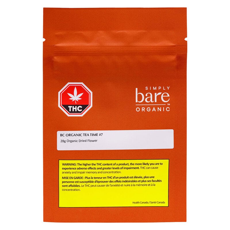BC Organic Tea Time #7 28g Simply Bare Indica Montrose Cannabis