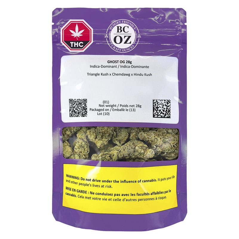 Ghost OG 28g BC OZ Indica Montrose Cannabis