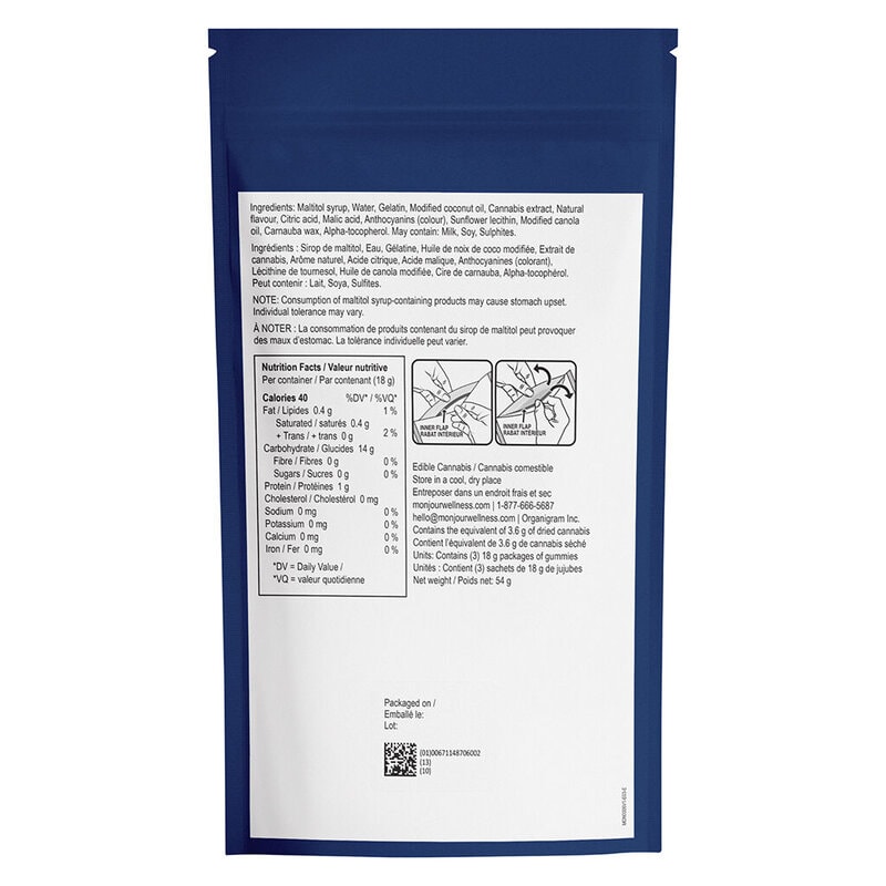 Bedtime Blueberry Lemon Multi Pack 12 Pack Soft Chews Indica Montrose Cannabis