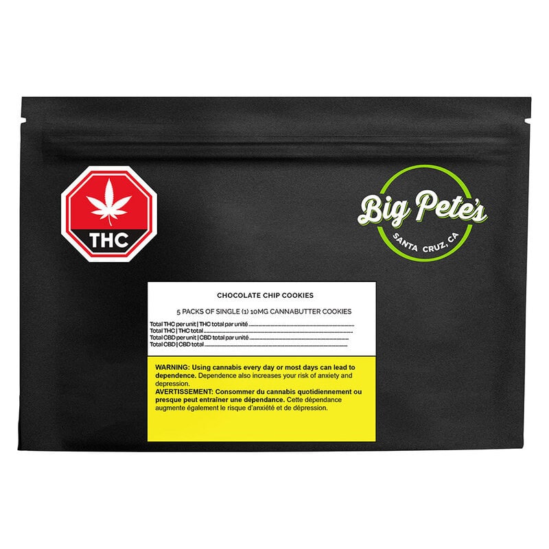Chocolate Chip Cookies 5 Pack Big Pete's Treats GSC Montrose Cannabis