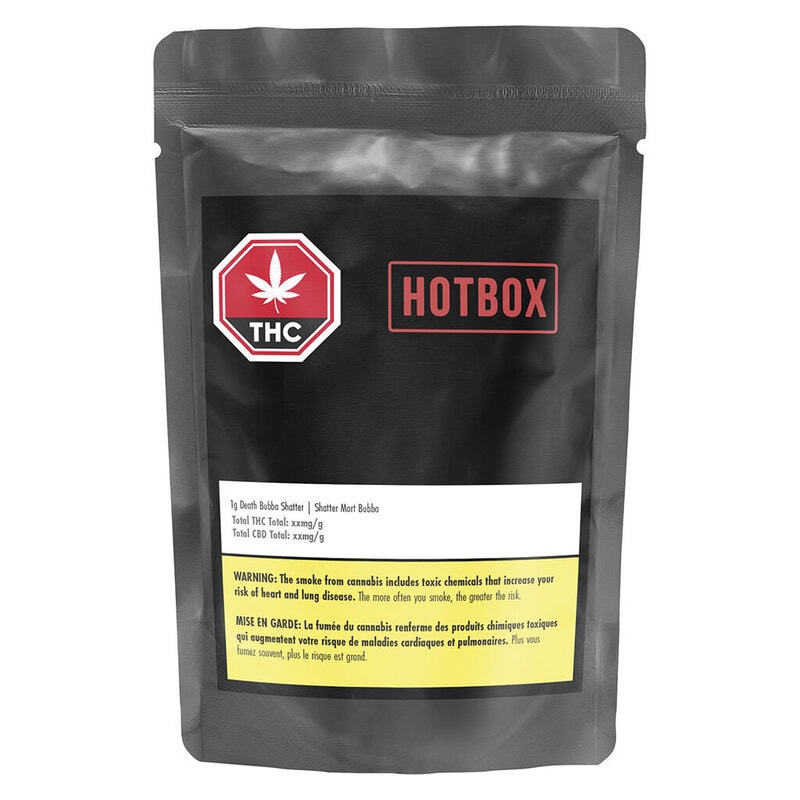 Death Bubba Shatter 1g Hotbox Indica Montrose Cannabis