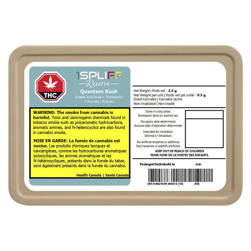 Quantum Kush Premium Glass Tip Pre-Rolls 5 Pack 1Spliff Sativa Montrose Cannabis