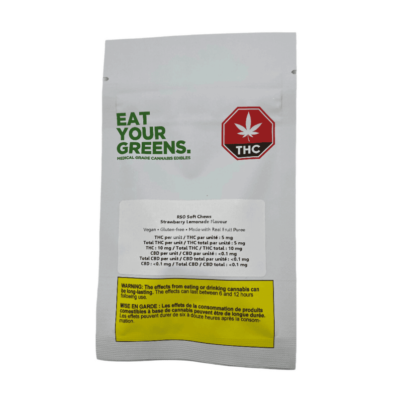 RSO Strawberry Lemonade Soft Chews 2 Pack <br>Hybrid <br>10mg THC - Image 2