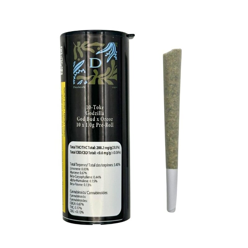 10 Toke 10(Godzilla) Pre-Rolls 10 Pack <br>Indica <br>28.8% | 3.40% Terps - Image 4