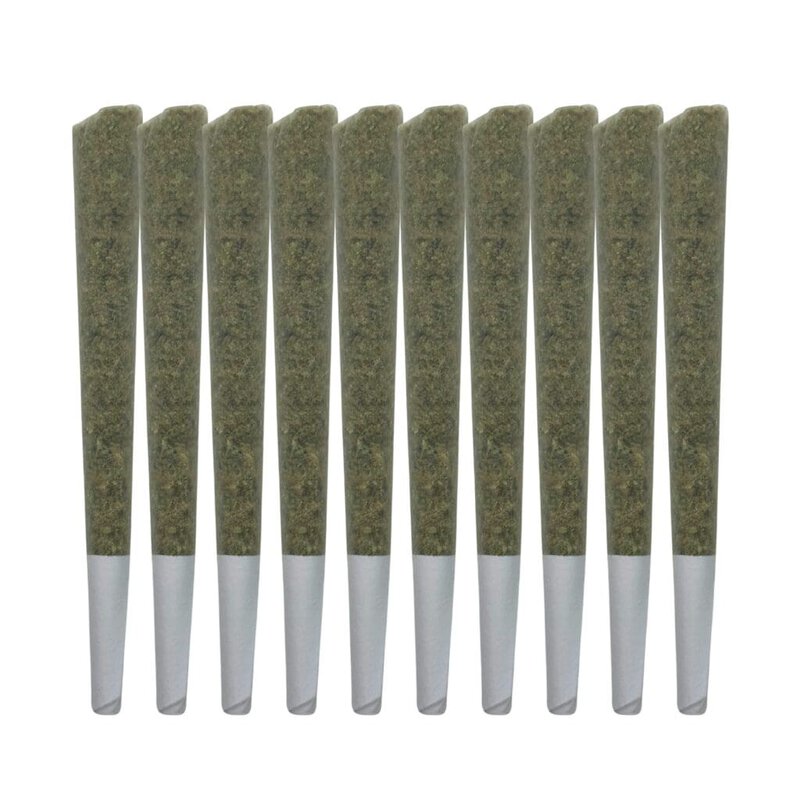 Headstone Cannabis 10 Toke 10 Pre-Rolls 10x1g pack featuring Godzilla indica strain flower.
