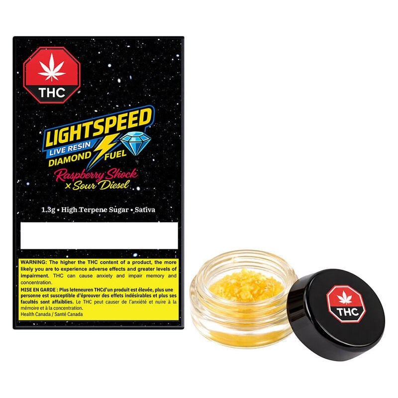Live Resin Diamond Fuel 1.3g premium sativa concentrate by Lightspeed, available for local delivery from Montrose Cannabis.