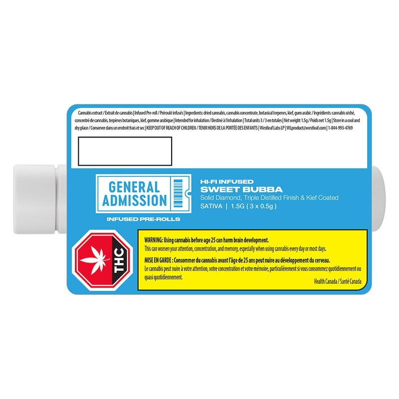 Sweet Bubba Hi-Fi Infused Pre-Rolls 3 Pack General Admission Montrose Cannabis