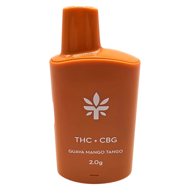 Groove Guava-Mango Tango Disposable Vape by TYTAN. Premium 2g hybrid vapes with a mango-guava flavor, 44-55% THC, and high CBG at Montrose Cannabis.