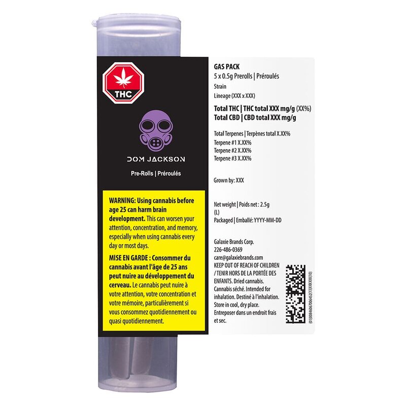 Gas Pack Pre-Rolls 5 Pack <br>(Dante's Inferno #8) - Image 2