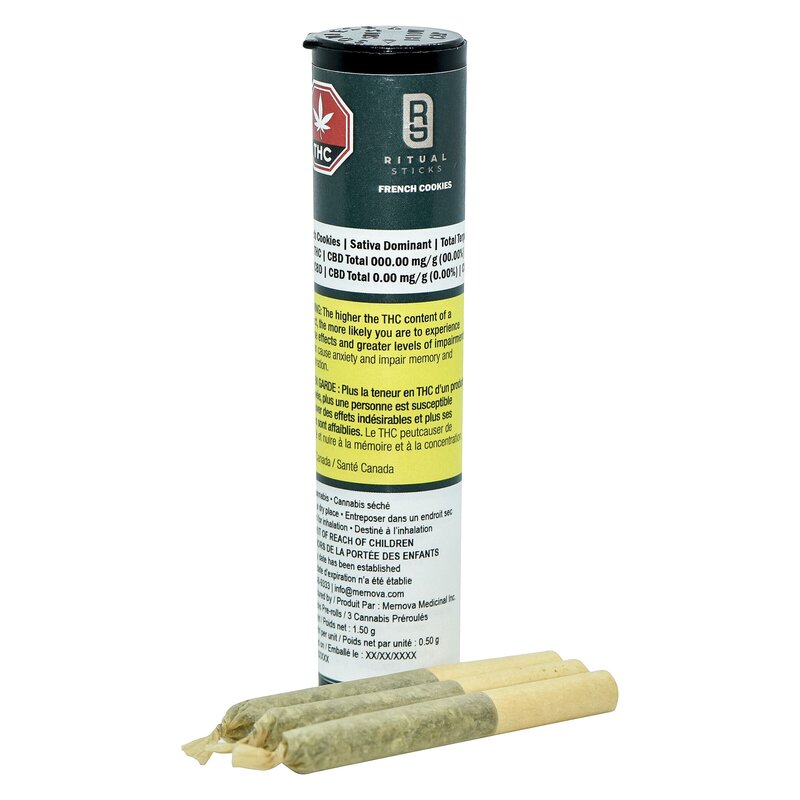 French Cookies Pre-Rolls 3 Pack – Ritual | Hybrid | Montrose