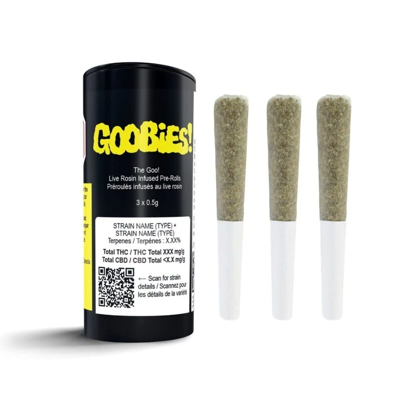 GOOBIES! Live Rosin Infused Pre-Rolls 3 Pack by The Goo! Hybrid Montrose Cannabis
