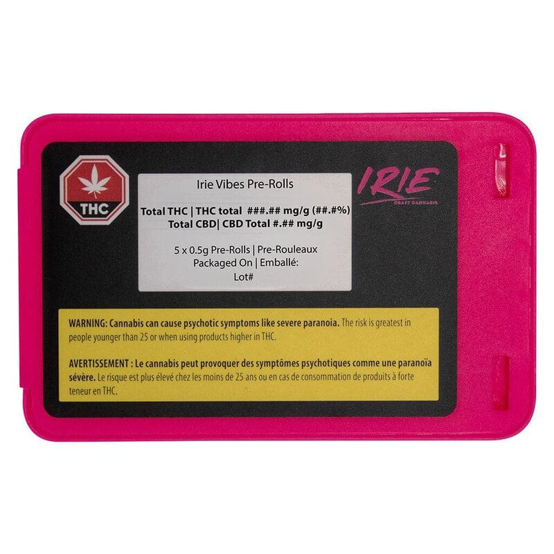 Irie Vibes Pre-Rolls 5 Pack | Irie | Montrose Cannabis