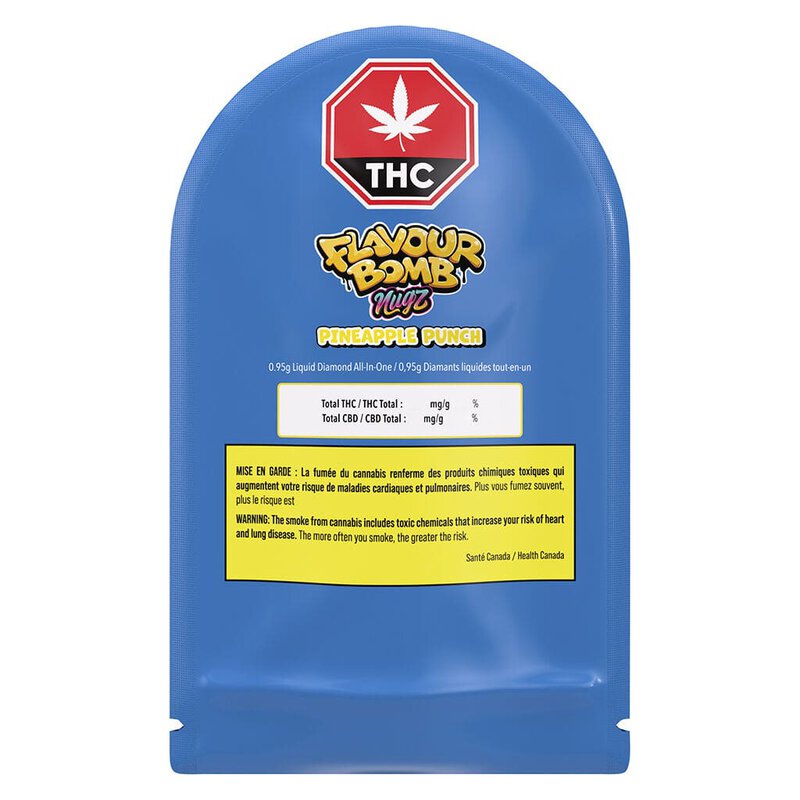 Flavour Bomb Pineapple Punch Liquid Diamond AIO Disposable Vape 0.95g <br>95% - Image 2