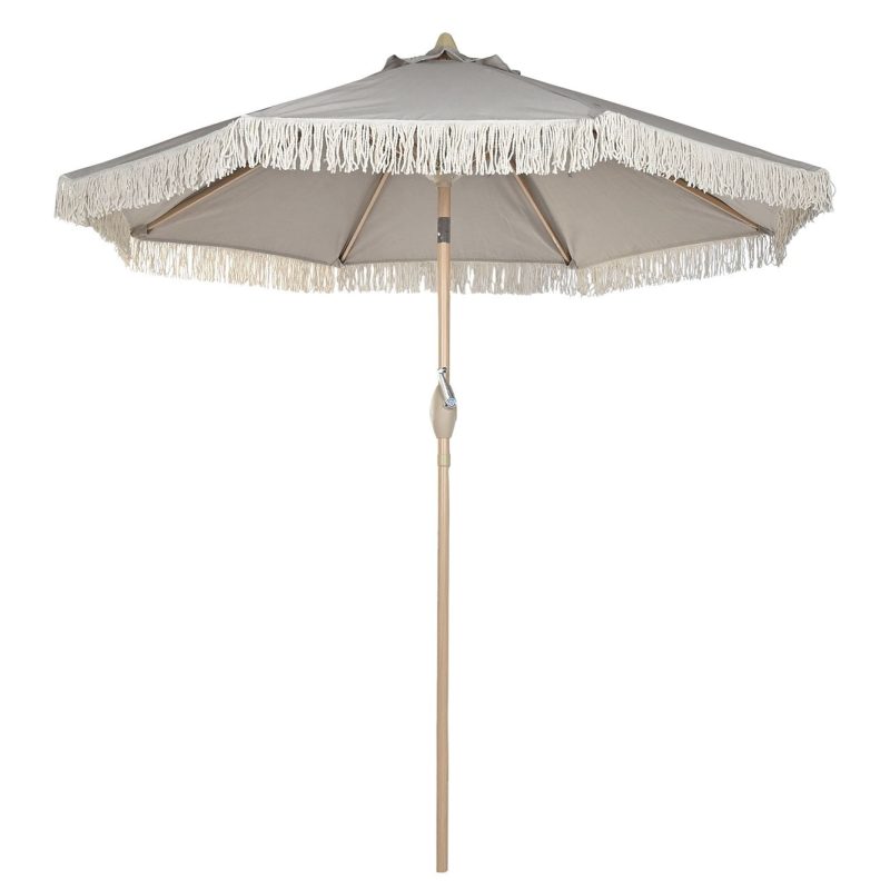 PARASOL ACERO ALGODÓN INCLINABLE. DIMENSIONES: 246X246X240