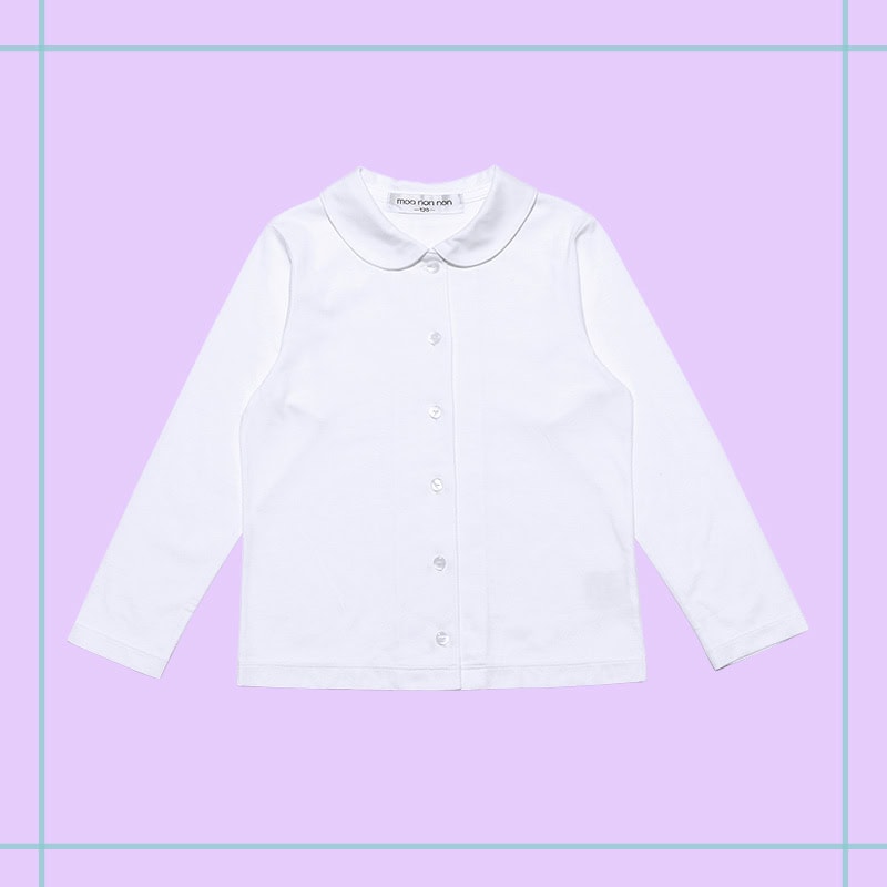 綿100%シンプル無地ブラウス