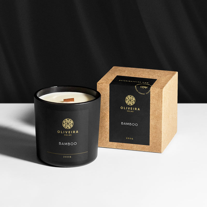 Foto da Vela Aromática de Bamboo com 200g