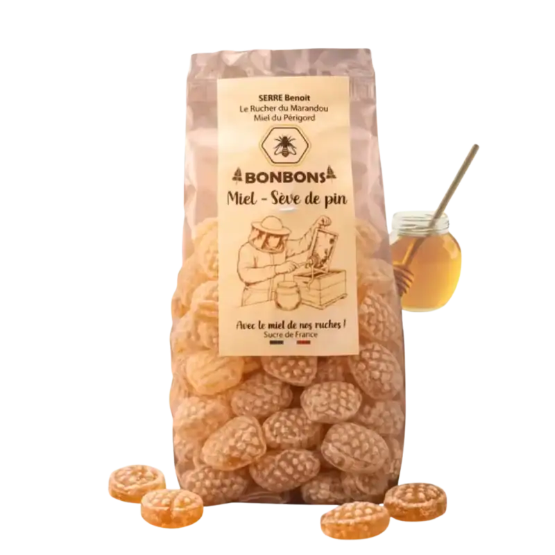 Bonbons artisanaux au miel du Périgord en sachet 180g