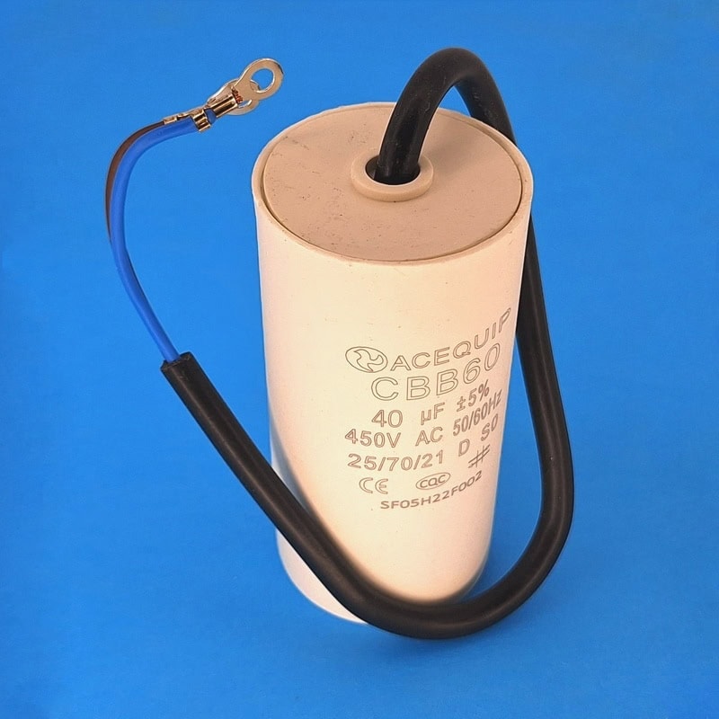 40yF plastic capacitor with lead