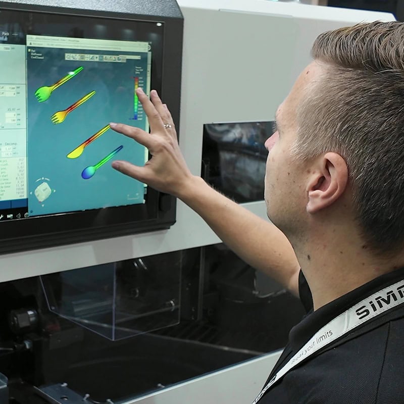 Simpatec iSLM Anwendung, Simulation an der Maschine