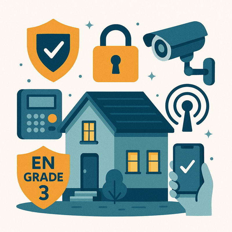 Haus mit Alarmanlage EN3
