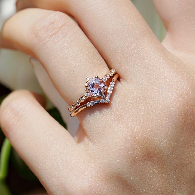 Vintage Morganite Ring - Isabella - Image 6