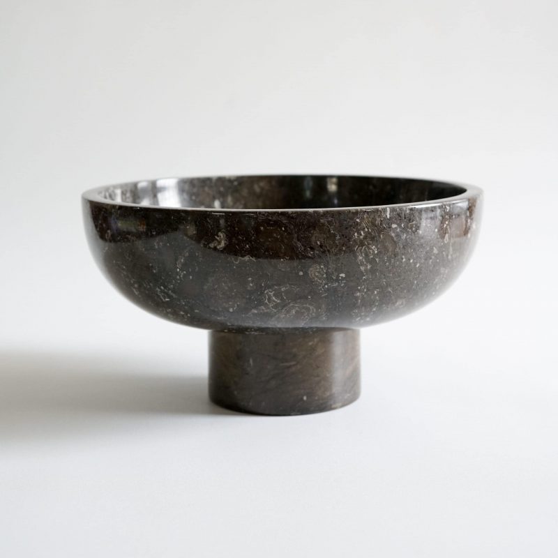 Large Fruit Bowl - Black Marble