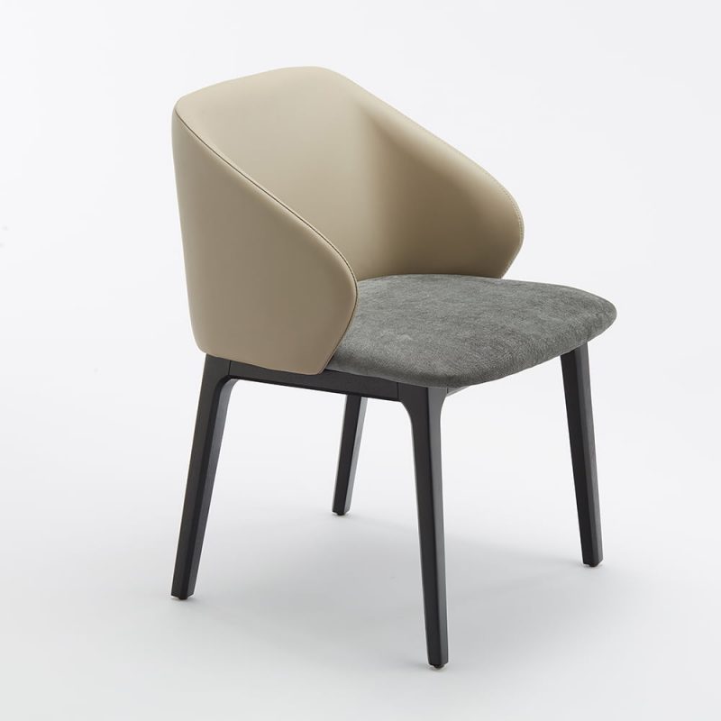 Dual Material Dining Chair