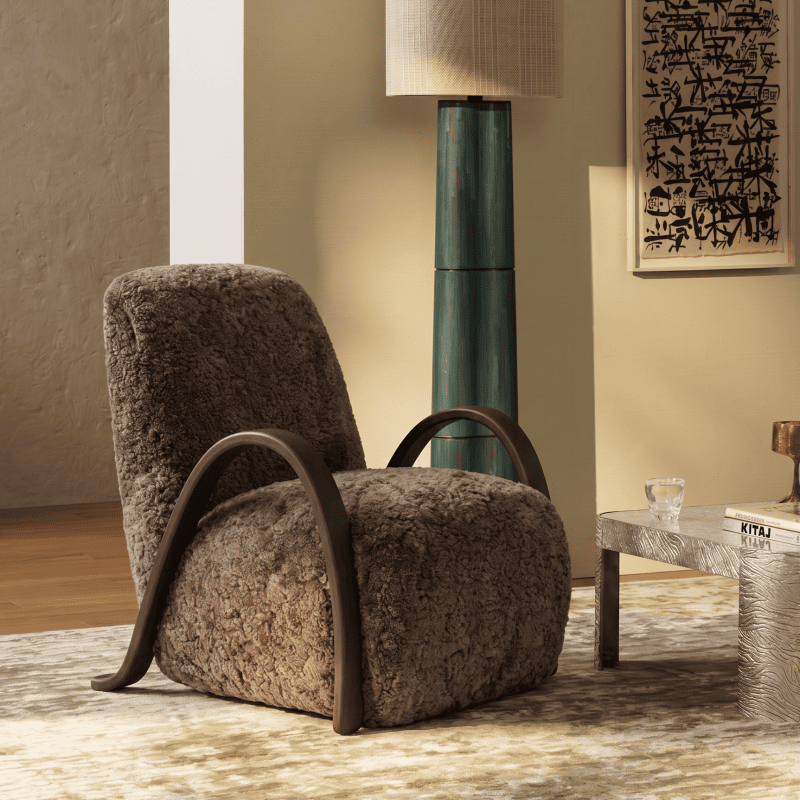 Luxury Cashmere Lounge Chair
