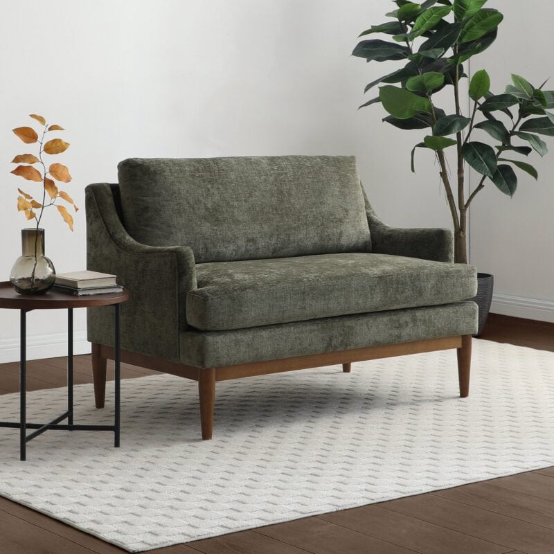 KY514 BRIAR TWO SEATER OLIVE CHENILLE LIFESTYLE (2)