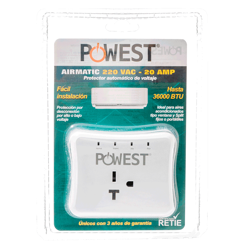 PROTECTOR DE VOLTAJE POWEST AIRMATIC 220V/20A