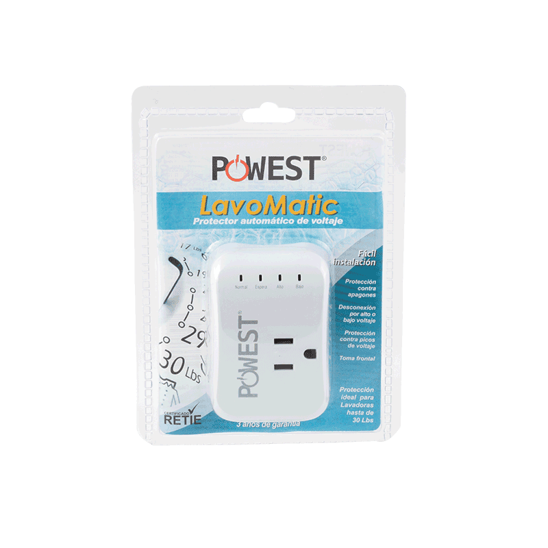 PROTECTOR DE VOLTAJE POWEST LAVOMATIC 120V/10A